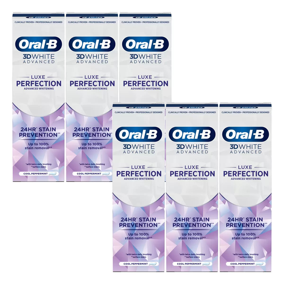 Oral B 3D White Luxe Perfection 6 x 75ml