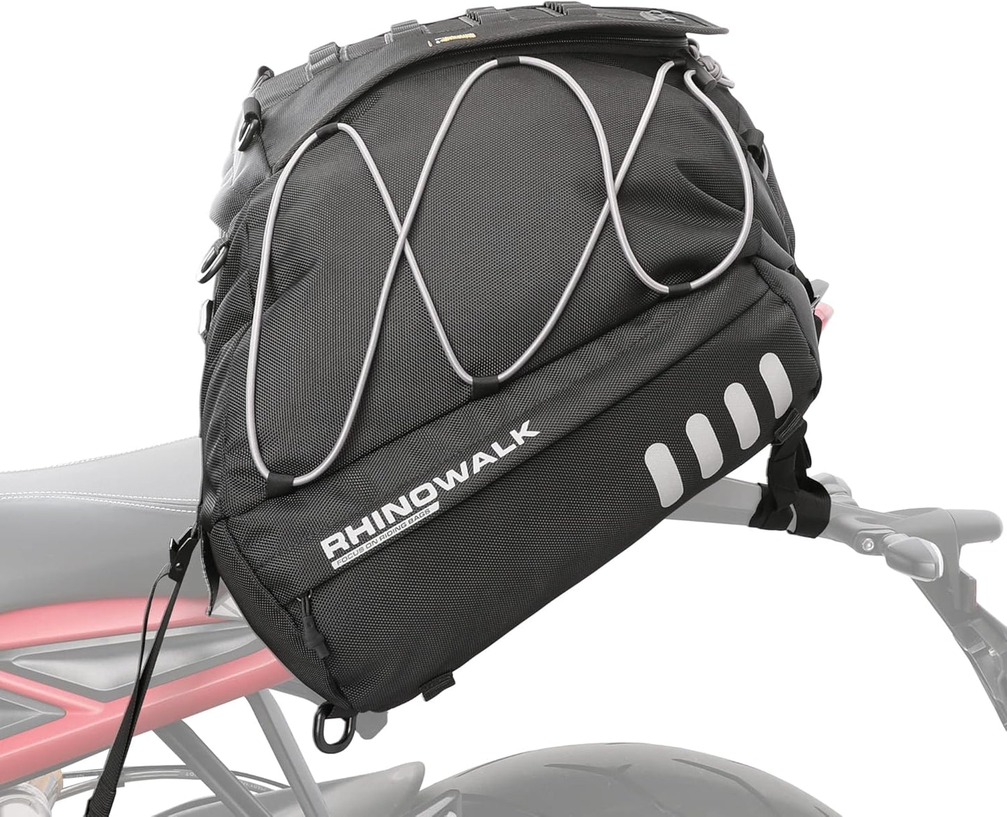 Rhinowalk Motorcycle Tail Bag 35-50L Expandable Motor Rear Seat Bag Travel