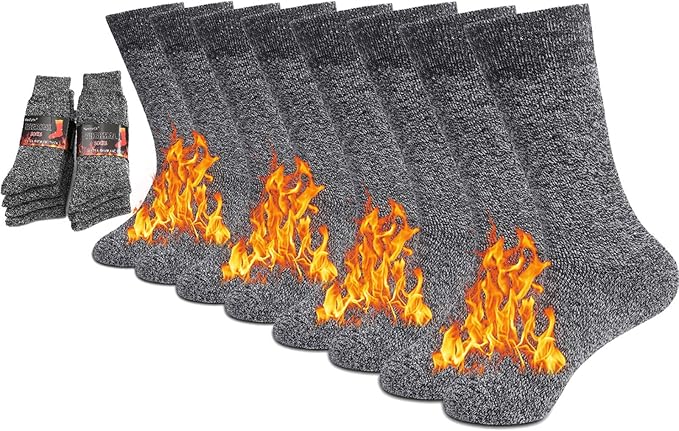 Thick Thermal Socks Insulated Heated Heavy Warm Socks For Winter Cold (4 Pack)