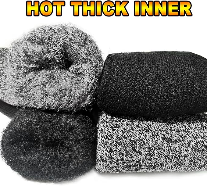 Thick Thermal Socks Insulated Heated Heavy Warm Socks For Winter Cold (4 Pack)