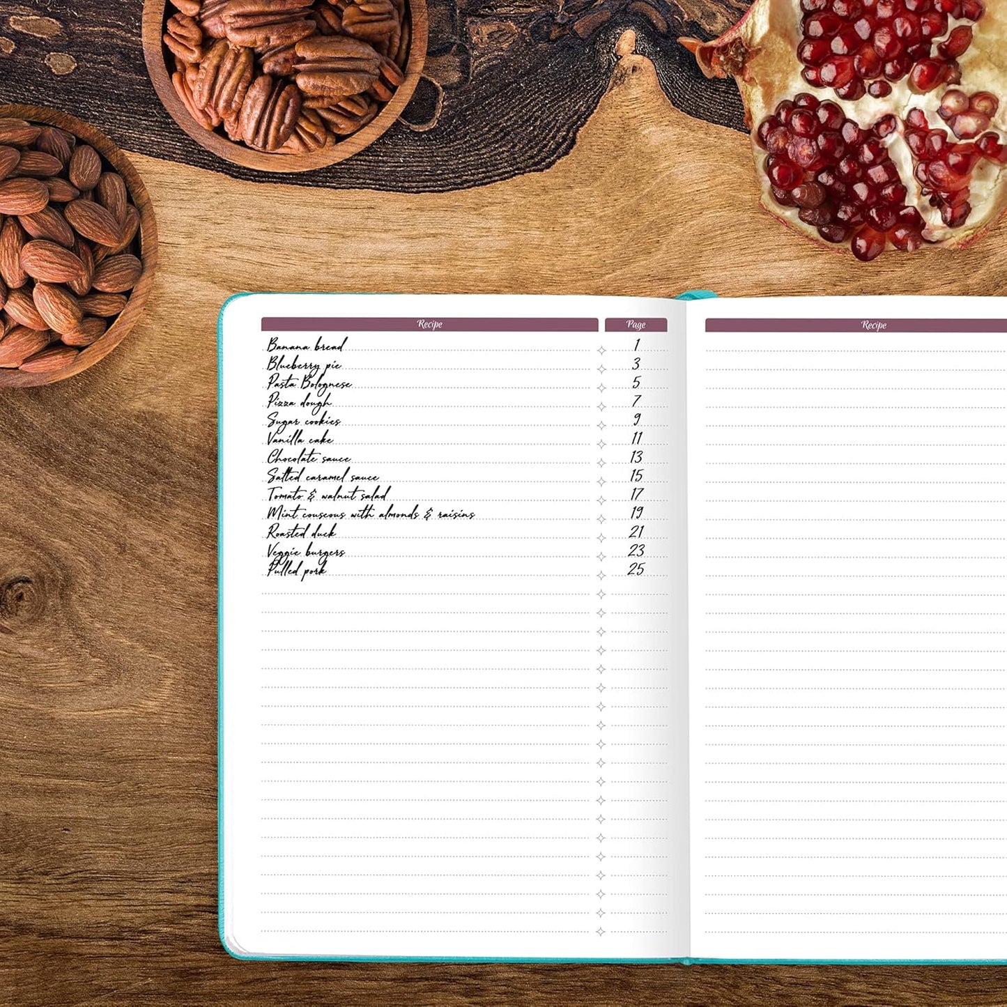 GoGirl Recipe Book – Blank Cookbook to Write In Your Own Recipes – Empty Cooking Journal for Family Recipes