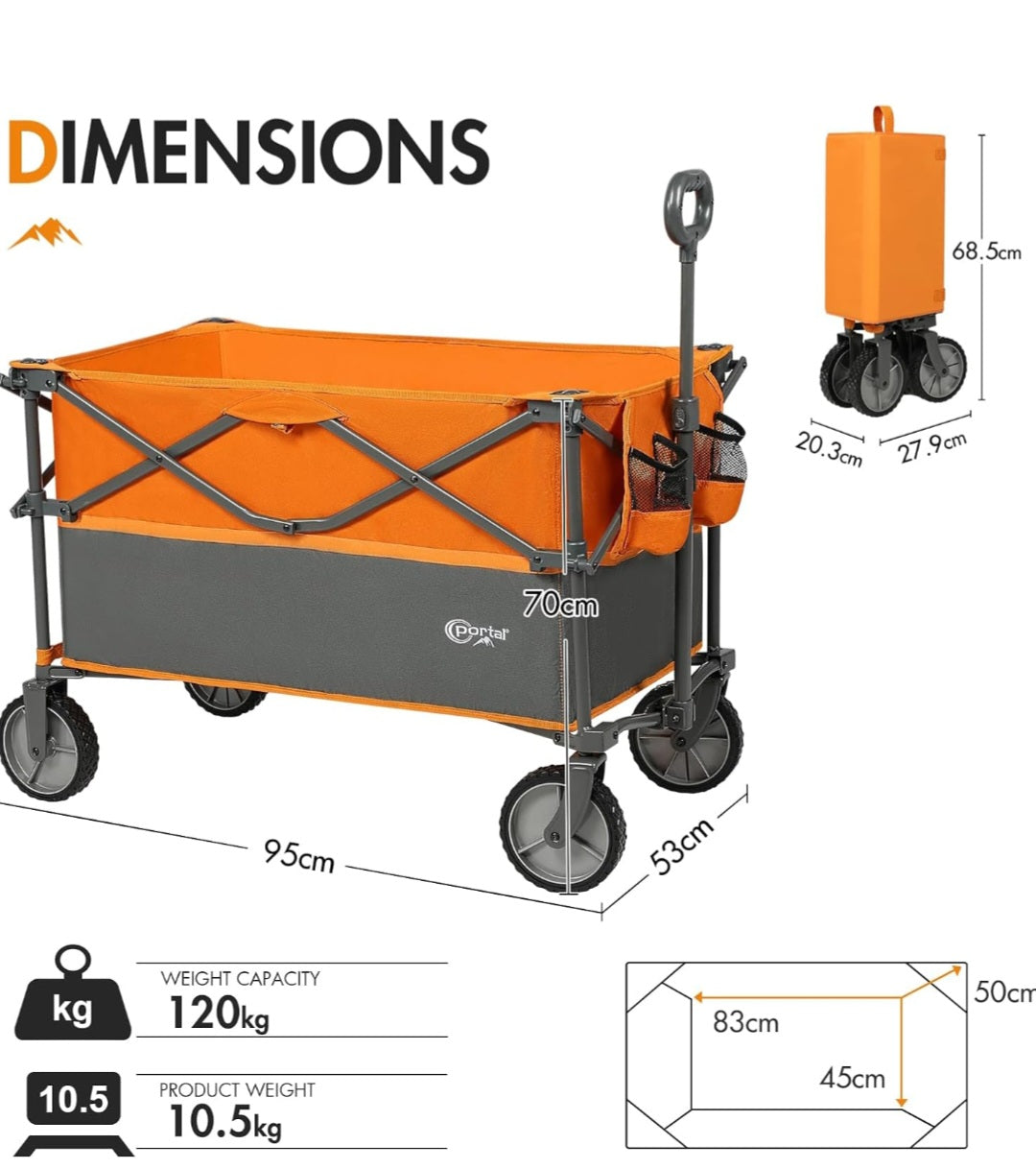 PORTAL XL Deeper Festival Trolley 228L Larger Capacity